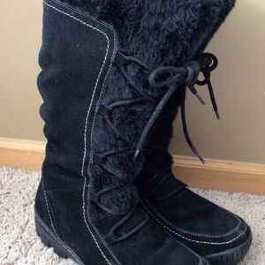 Women's Black Fur-Lined Boots By Baretraps Size 8.5